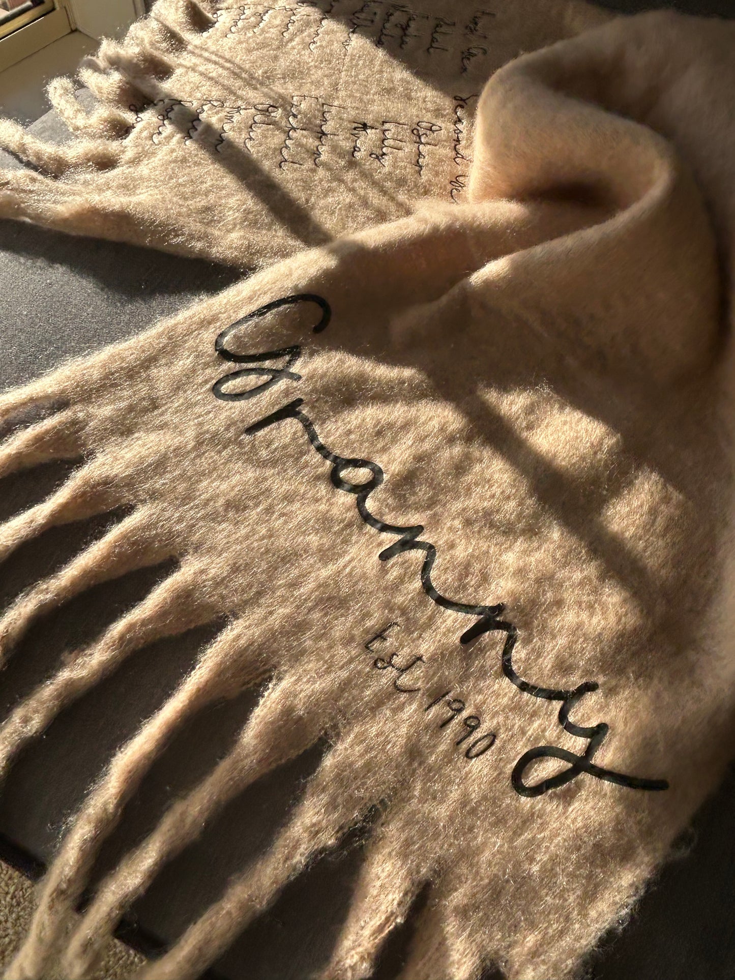 Personalised scarf