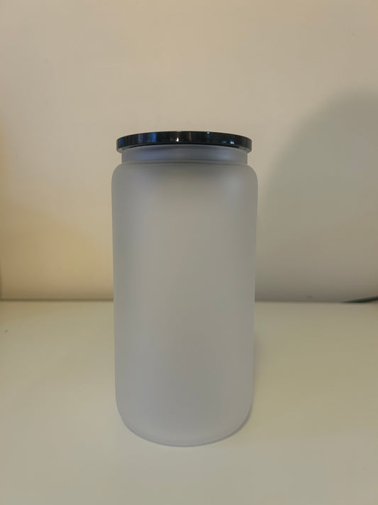 Custom 16oz Frosted Glass Cup