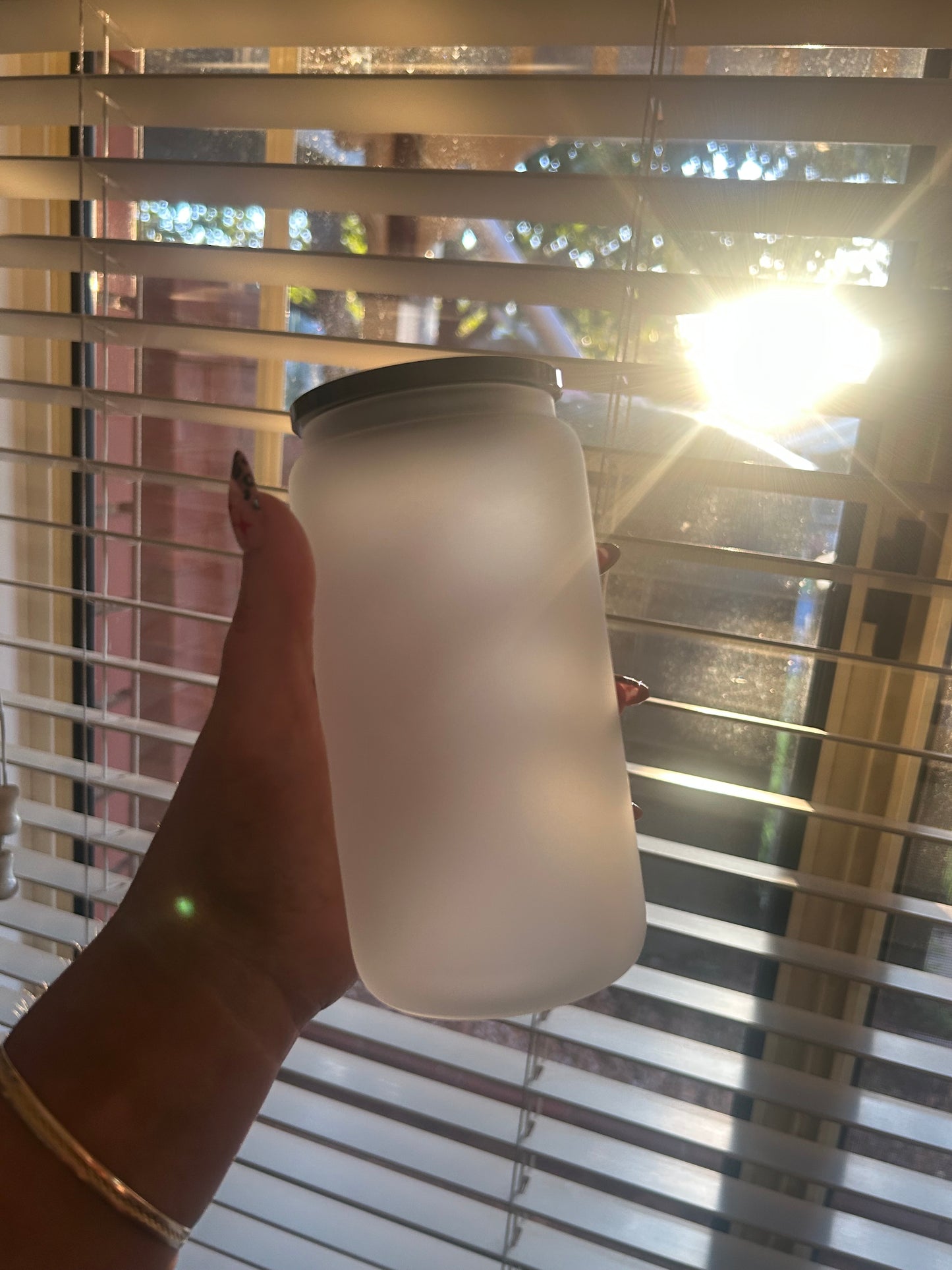Custom 16oz Frosted Glass Cup
