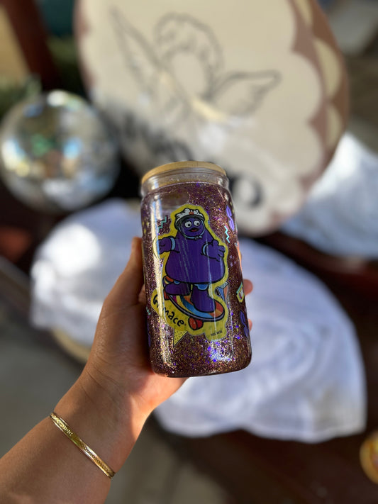 Maccas Inspired Retro Glass Snowglobe Tumbler