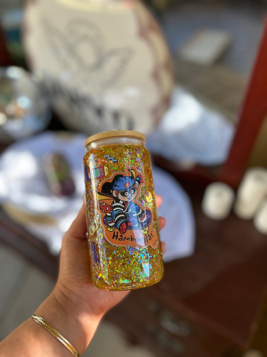 Retro Maccas Glass Snowglobe Tumbler