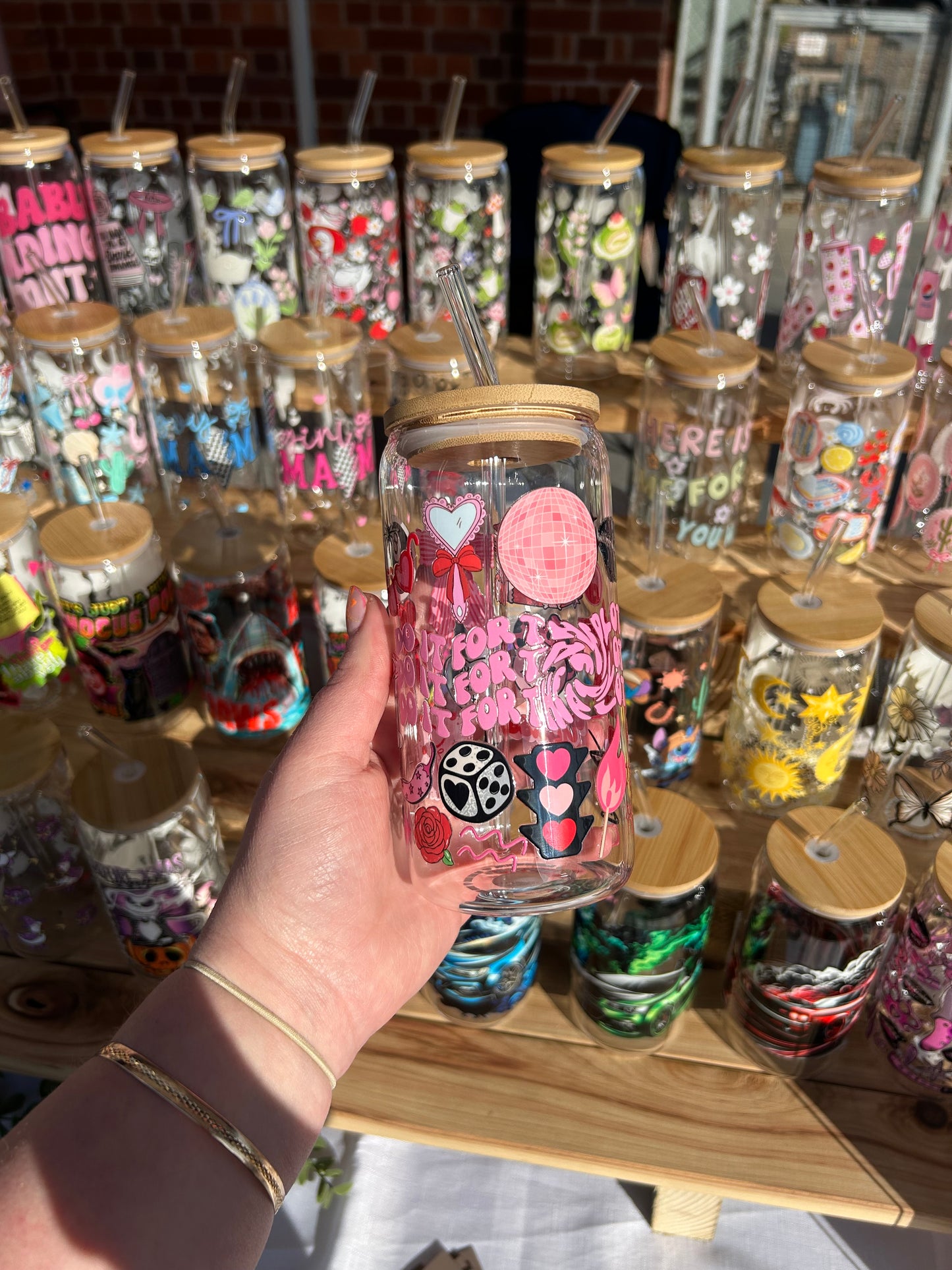 Do it for the plot - 16oz Glass Cup w/Bamboo Lid & Glass Straw