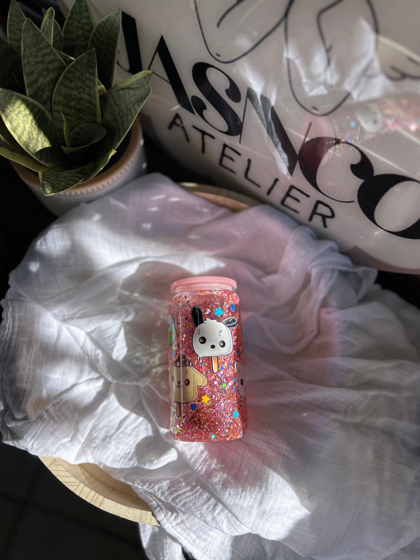 HK Popsicle Glass Snowglobe Tumbler