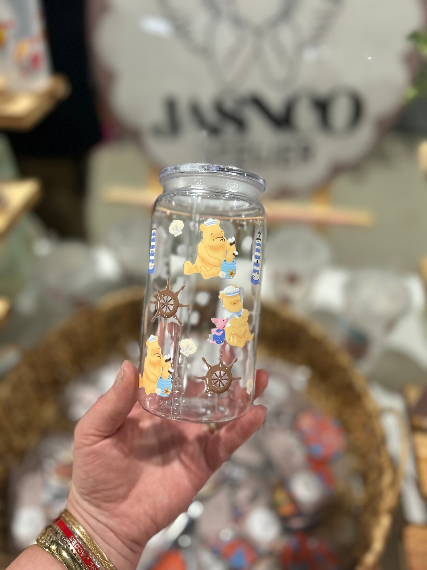 Vintage Pooh Acrylic Tumbler w/lid & straw