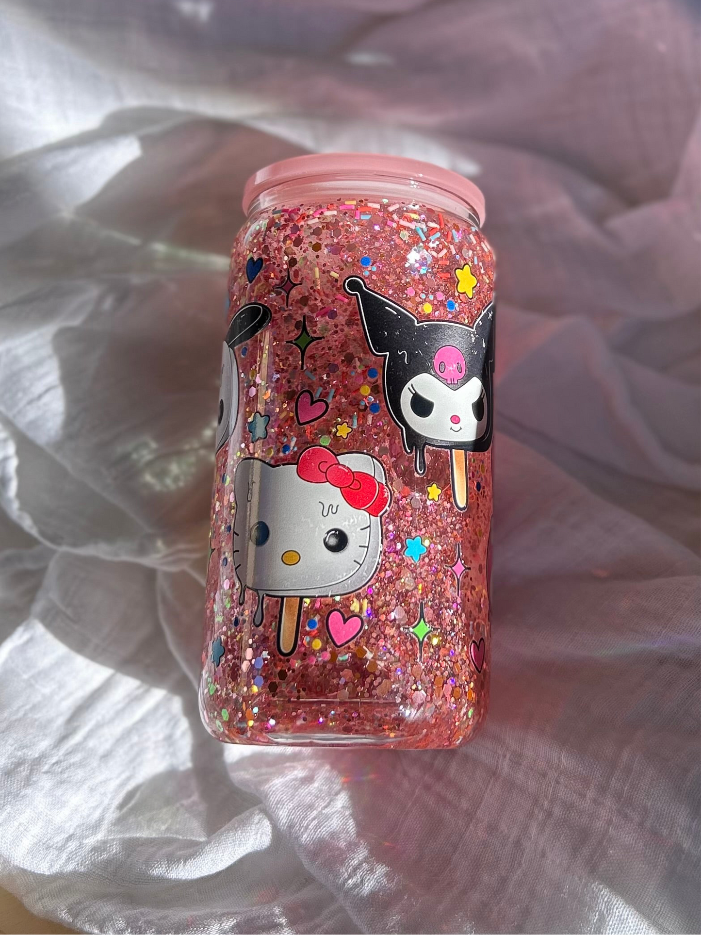 HK Popsicle Glass Snowglobe Tumbler