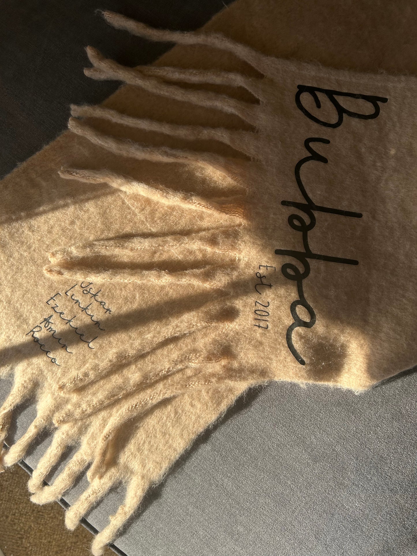 Personalised scarf