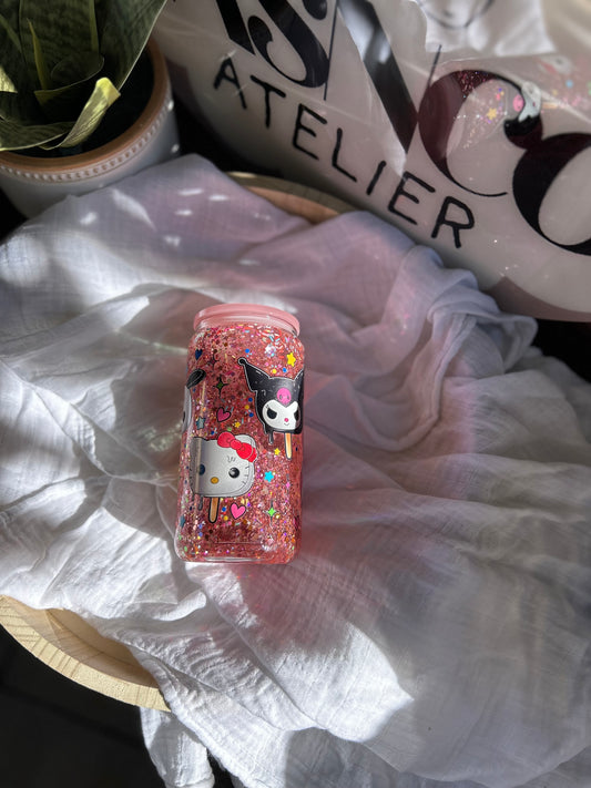 HK Popsicle Glass Snowglobe Tumbler