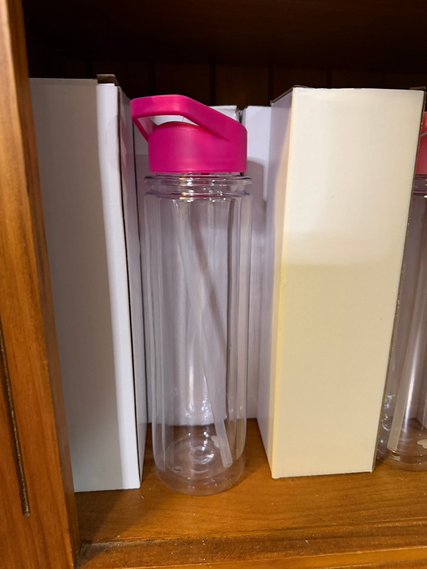 Blank 15oz Tall Acrylic Snowglobe Sipper Lid Drink Bottles