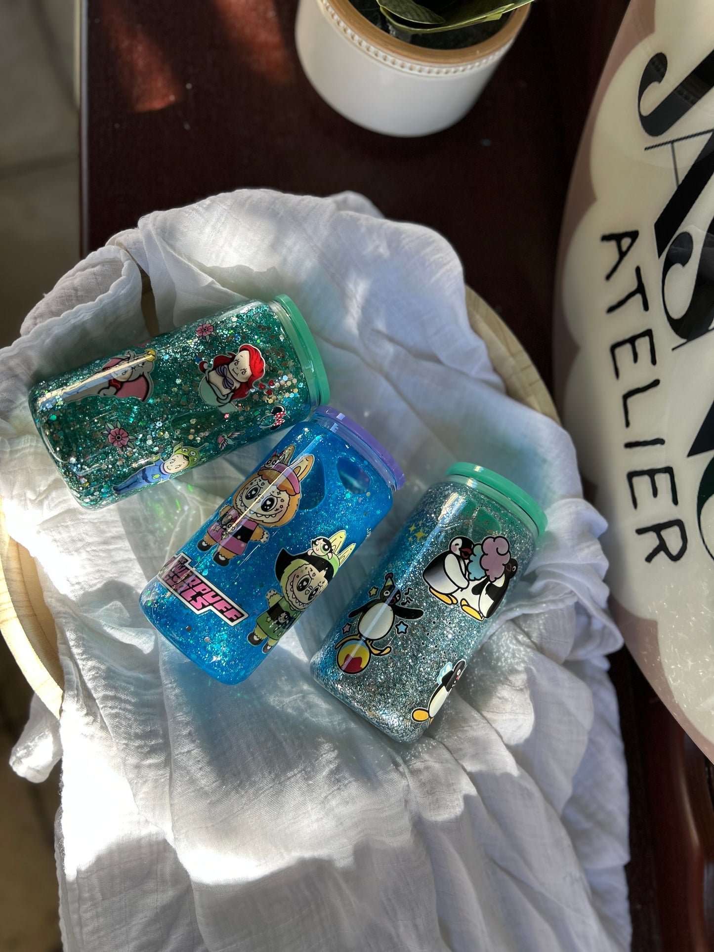Pingu Inspired Snowglobe Tumbler