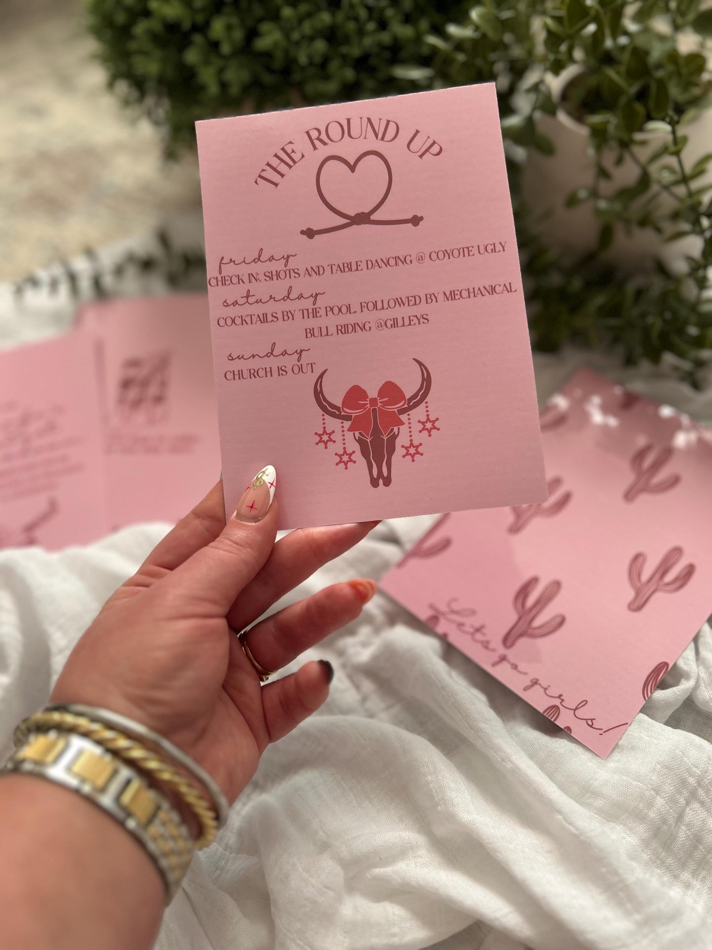 Cute Bachelorette Last Hoedown Bundle: Invitation and Program, My Last Hoedown, Rodeo/Martini Cowgirl Theme. Bachelorette wedding invitation