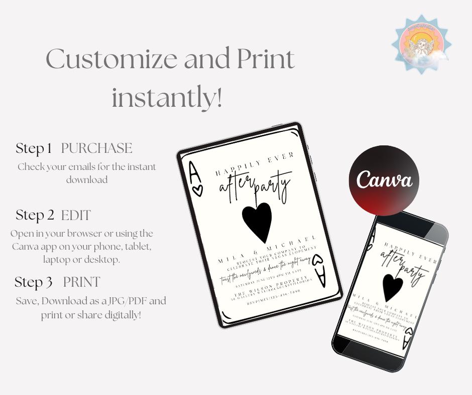 Funky Vegas Wedding Invitation playing cards modern fun just married Vegas elopement chapel wedding Elvis wedding gambling casino wedding