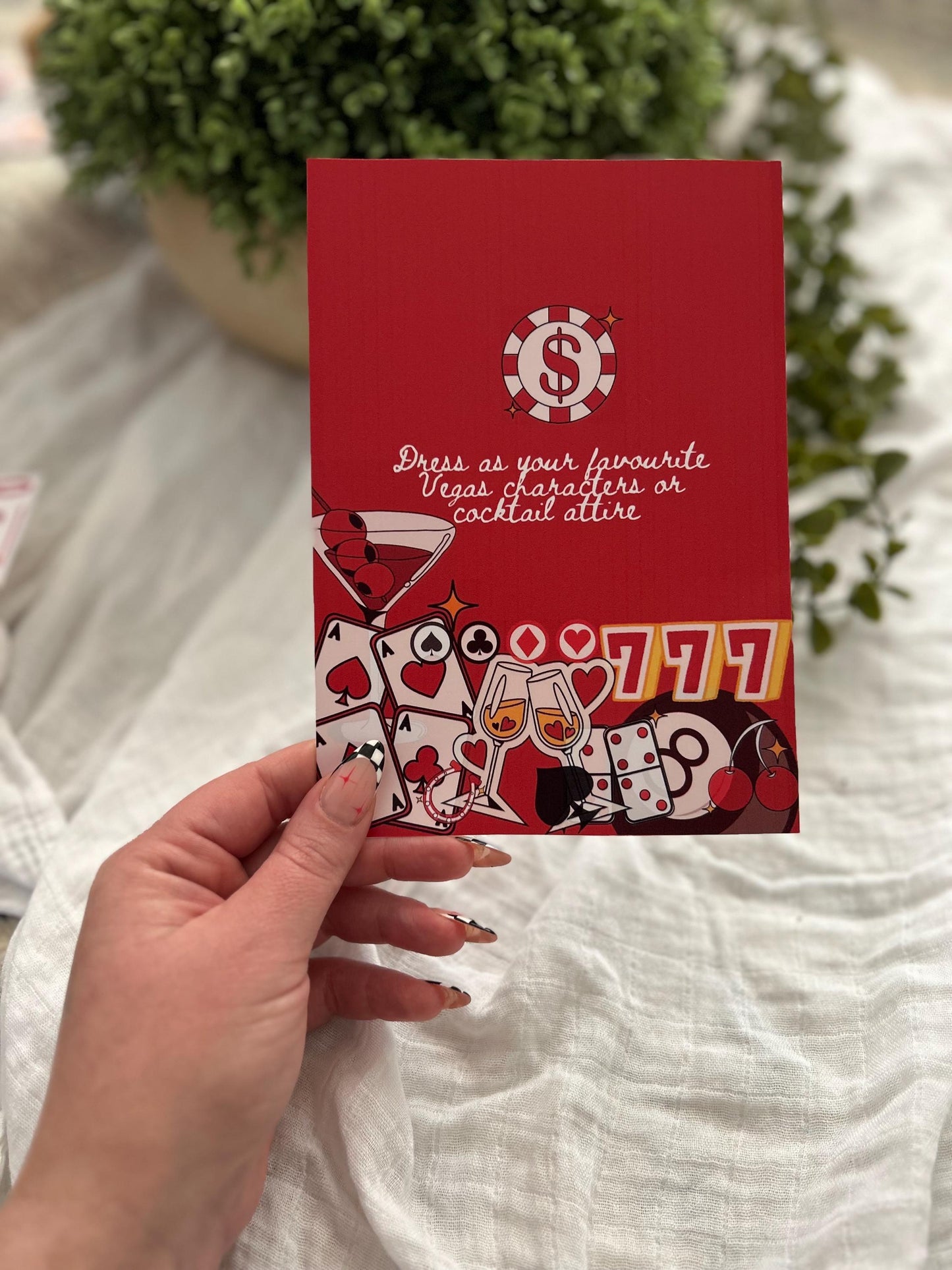 Las Vegas Casino Night Themed Party Invitations Bachelorette Milestone 21 30 18 Birthday Party Dinner Wedding Elopement Reception Invitation