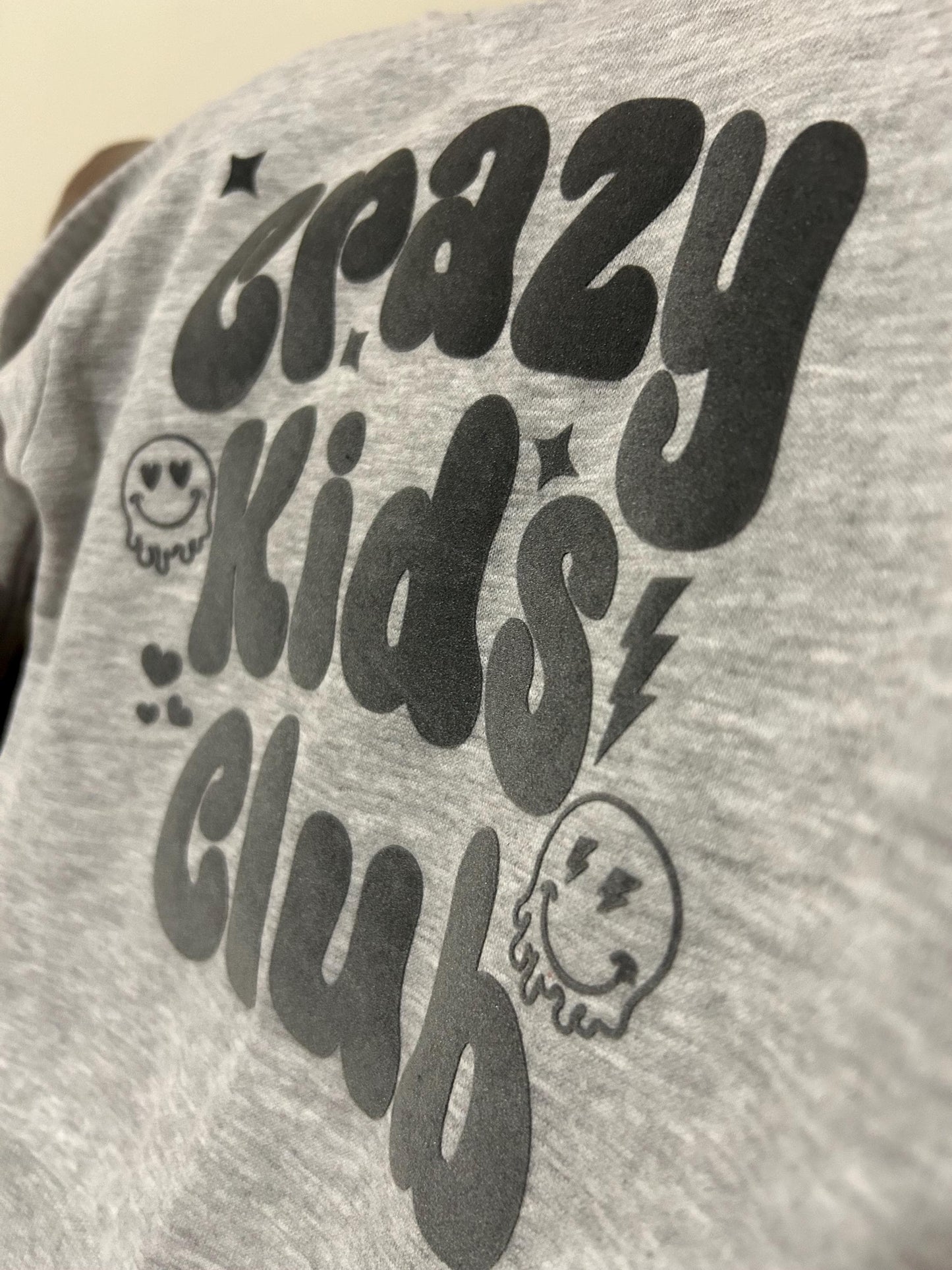 Crazy Club GreyMatching kids and mum Mother’s Day sweatshirt - Mother of Mayhem, MoM, family matching jumpers crewneck personalised mum gift