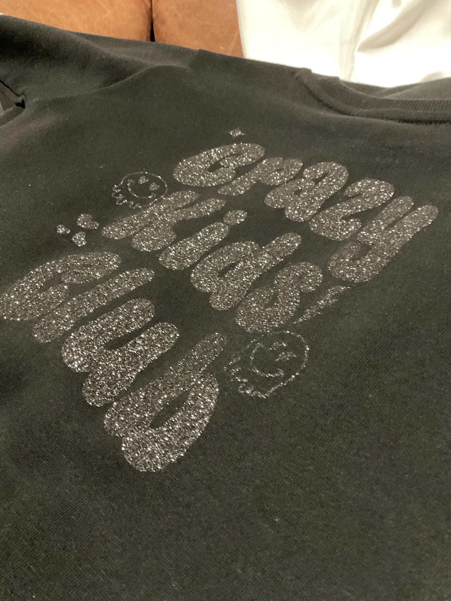 Crazy Club Black kids and mum Mother’s Day sweatshirt - Mother of Mayhem, MoM, family matching jumpers crewneck personalised mum gift
