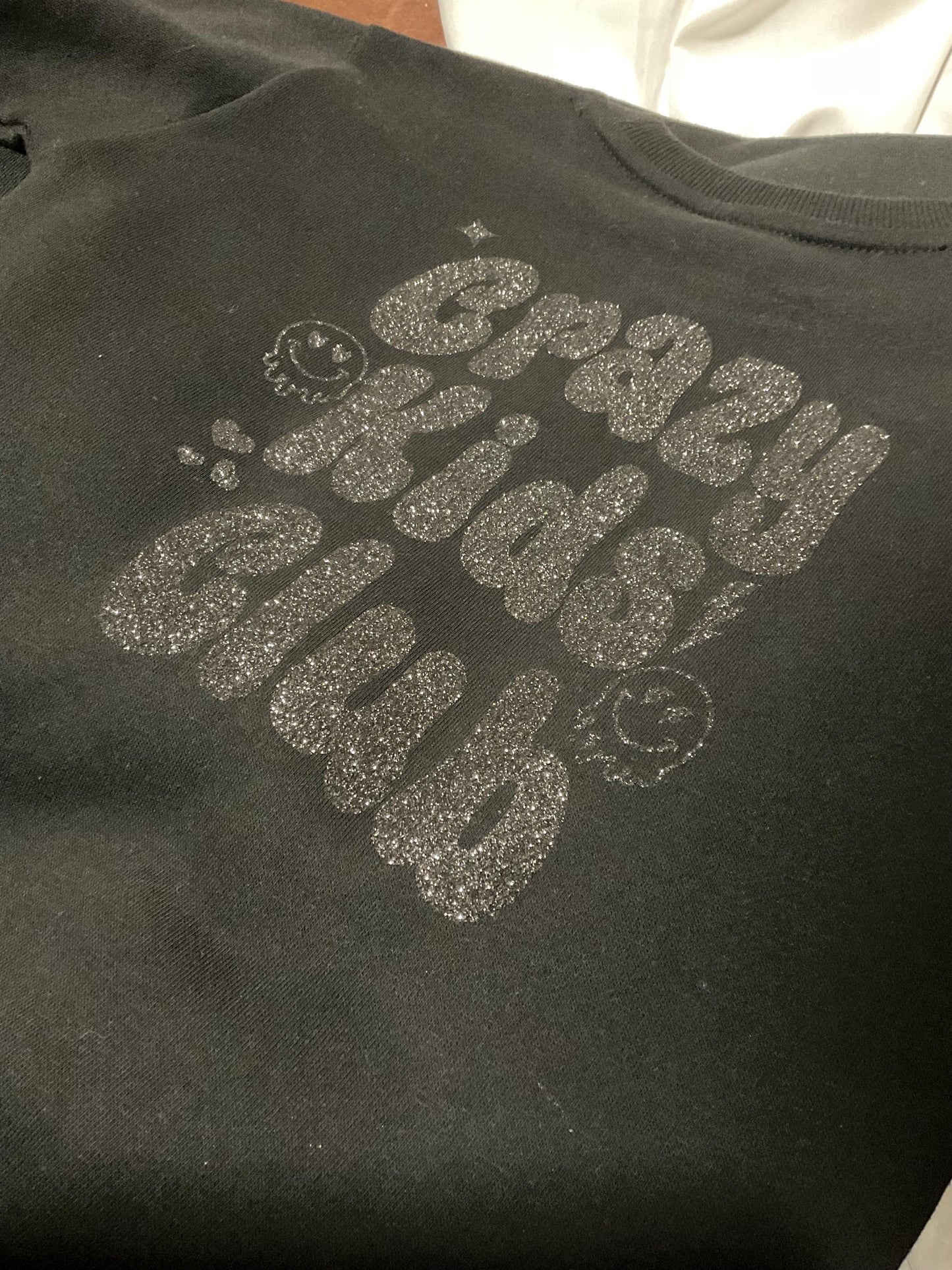 Crazy Club Black kids and mum Mother’s Day sweatshirt - Mother of Mayhem, MoM, family matching jumpers crewneck personalised mum gift