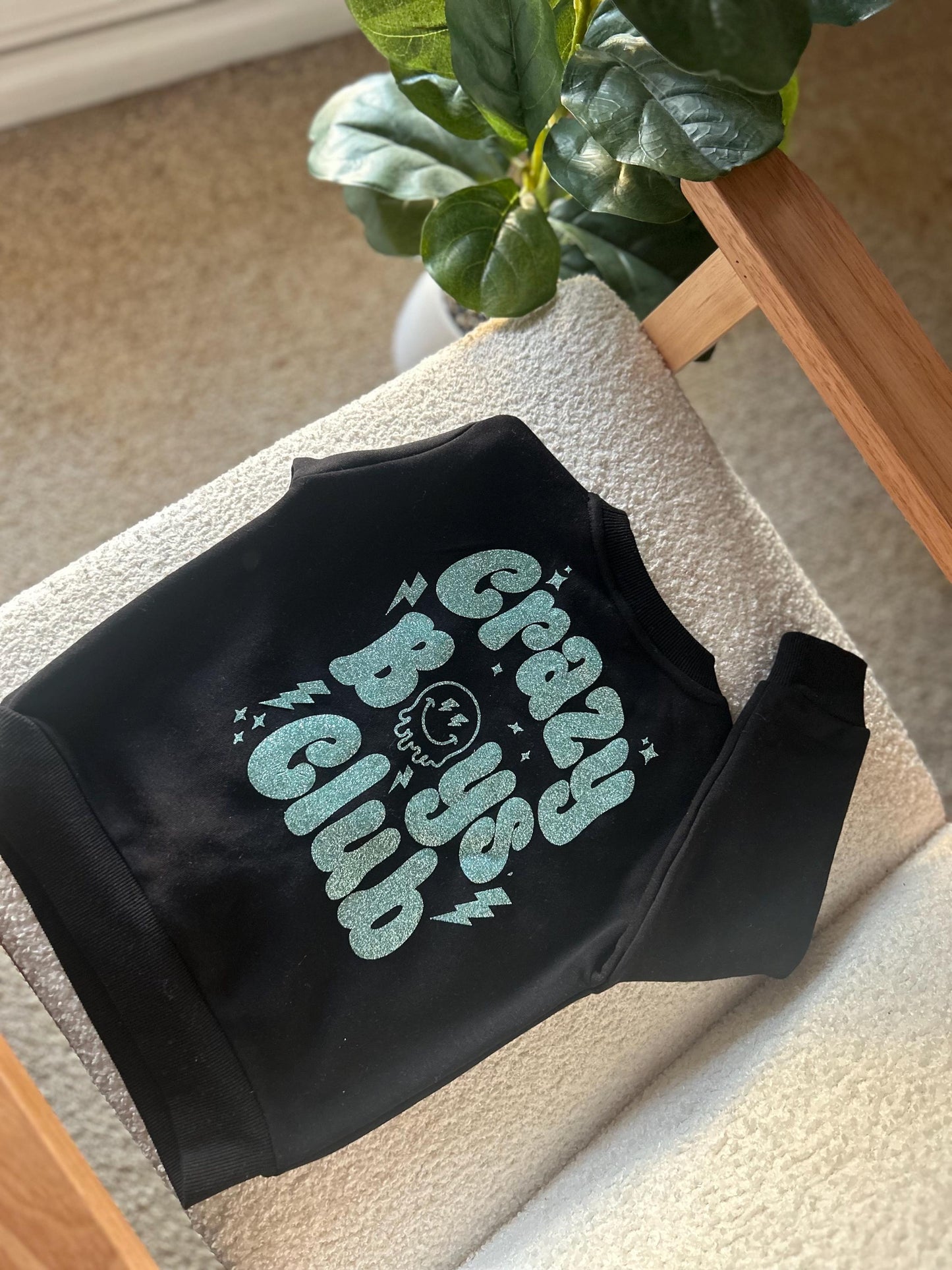 Crazy Club Matching kids and mum Mother’s Day sweatshirt - Mother of Mayhem, MoM, family matching jumpers crewneck personalised mum gift