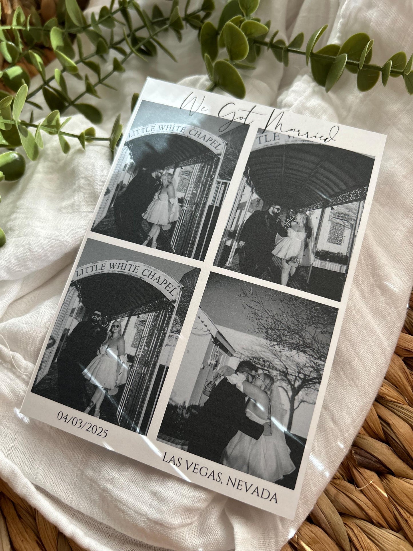 Beautiful Elopement Announcement Template Wedding Invitation Just Married, Tied The Knot, Secret Wedding Intimate Las Vegas Digital Download