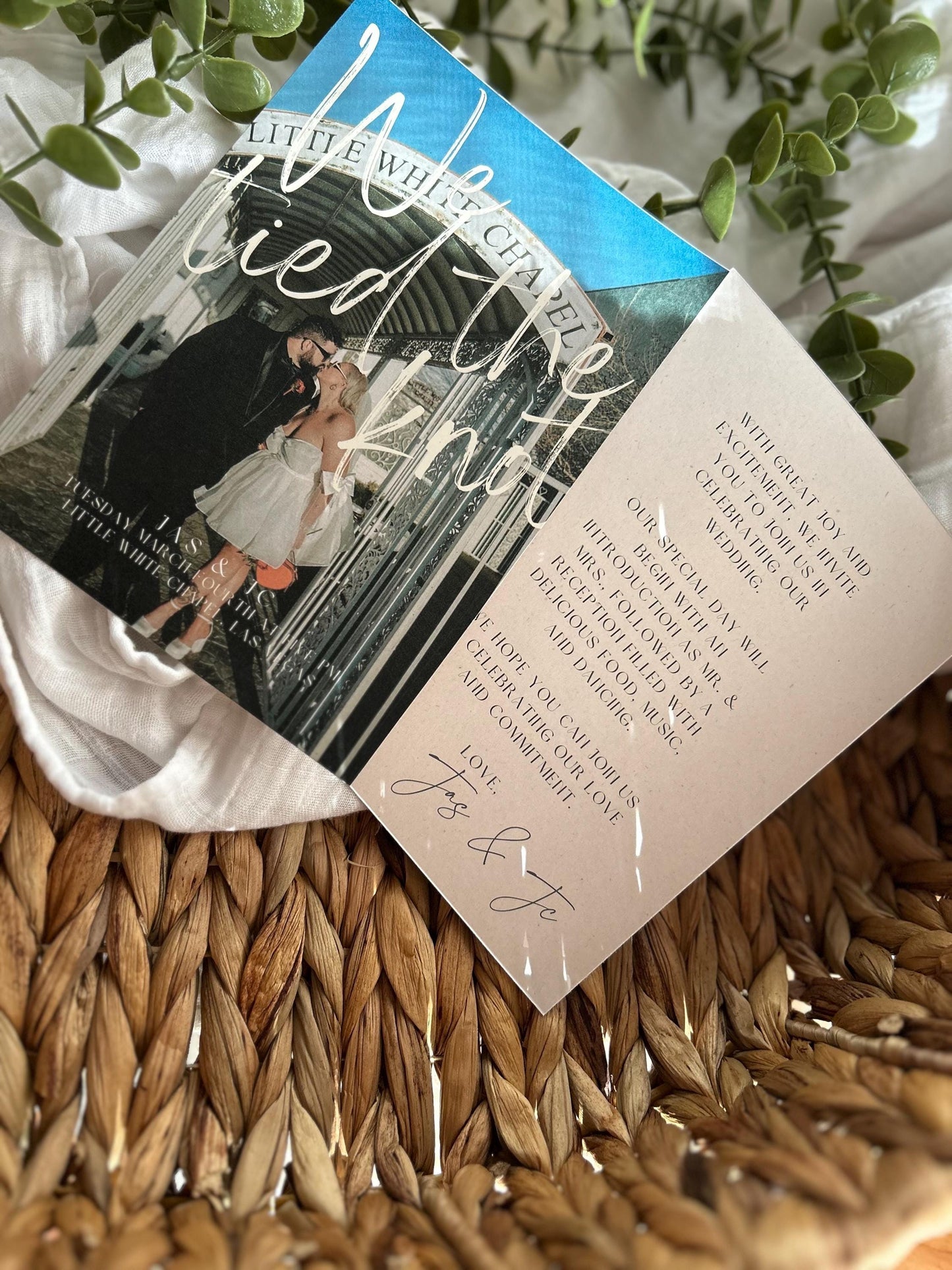 Fun & Modern Digital Elopement Announcement Template elopement invitation just married, tied the knot, secret Las Vegas wedding invite bride