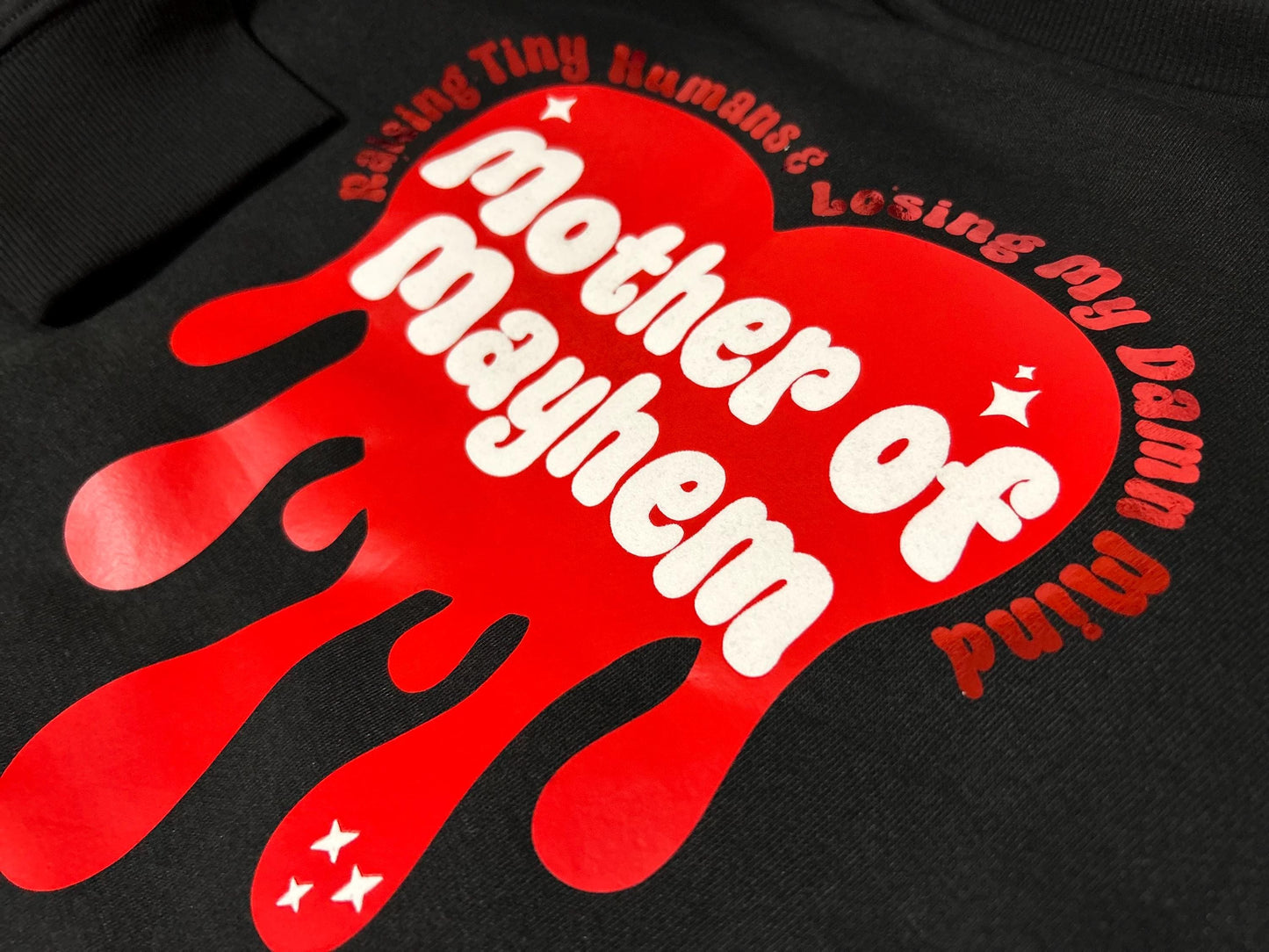 Custom Matching MoM Mother’s Day sweatshirt - Mother of Mayhem, Tiny Human Union, MoM, family matching jumper crewneck personalized mum gift