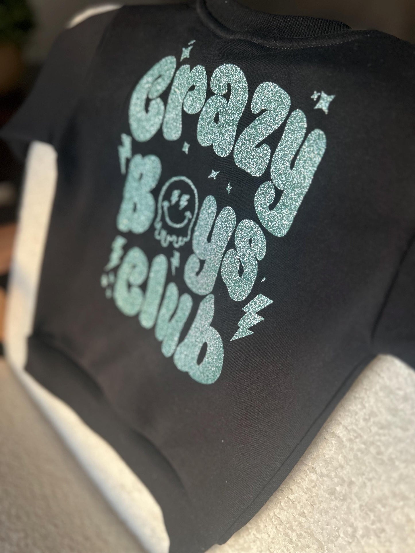 Crazy Club Matching kids and mum Mother’s Day sweatshirt - Mother of Mayhem, MoM, family matching jumpers crewneck personalised mum gift