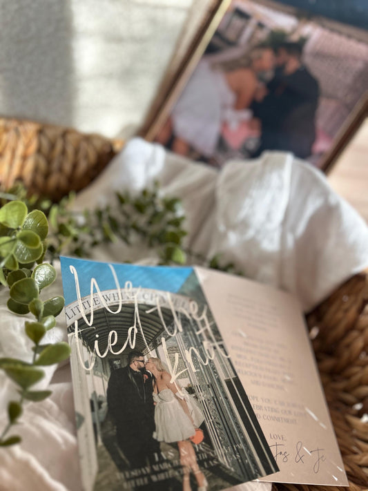 Fun & Modern Digital Elopement Announcement Template elopement invitation just married, tied the knot, secret Las Vegas wedding invite bride