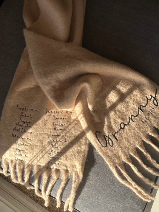 Personalised scarf