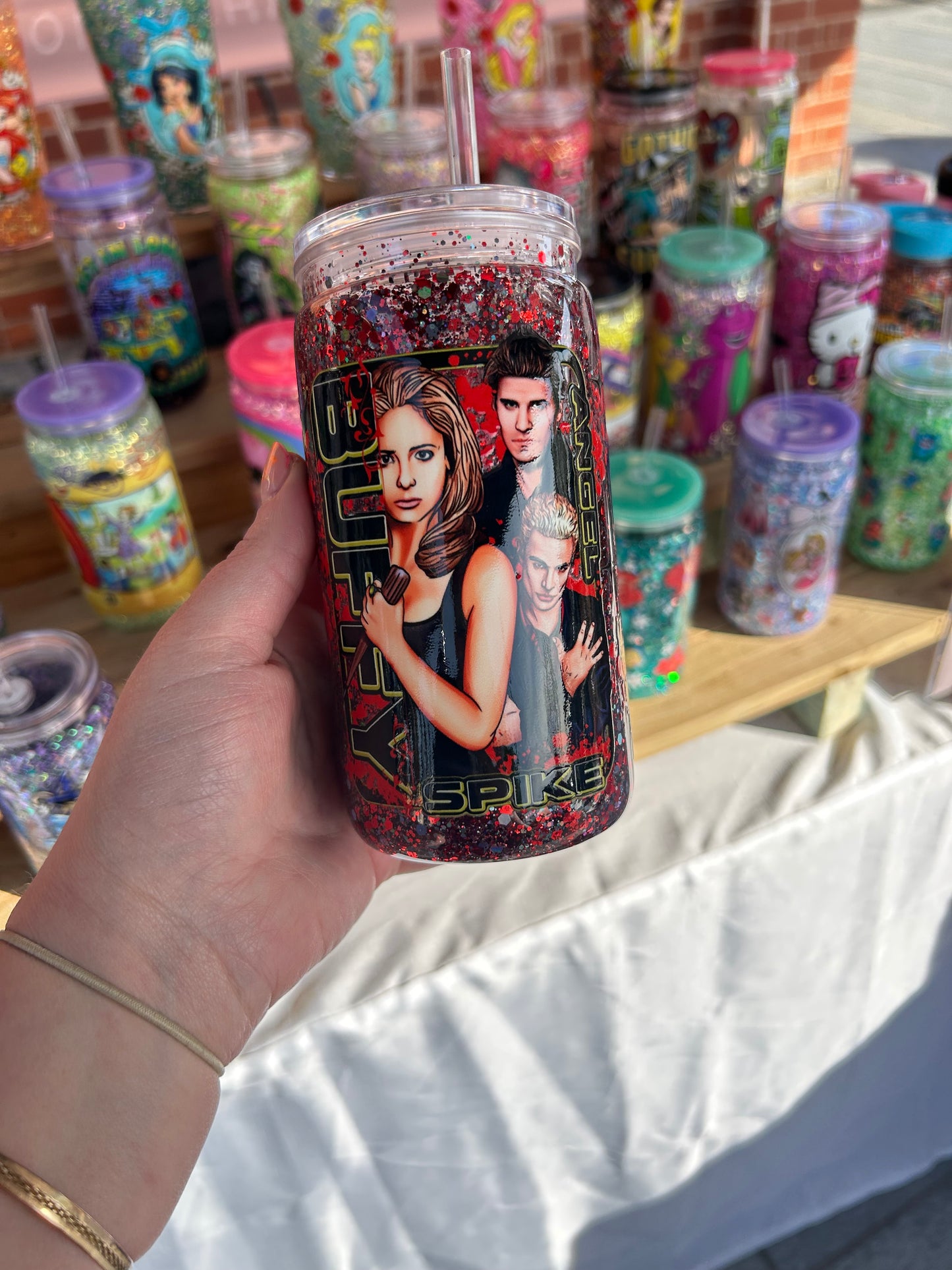 Buffy Double Walled Acrylic Cup W/ lid & straw