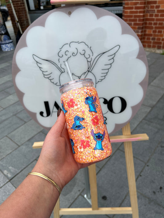 Stitch Double Walled Acrylic Cup W/ lid & straw