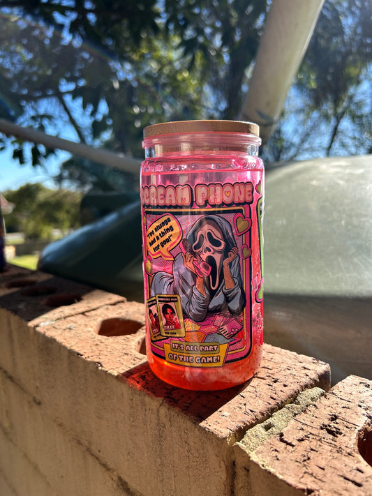 Scream Acrylic Drip Snowglobe Tumbler
