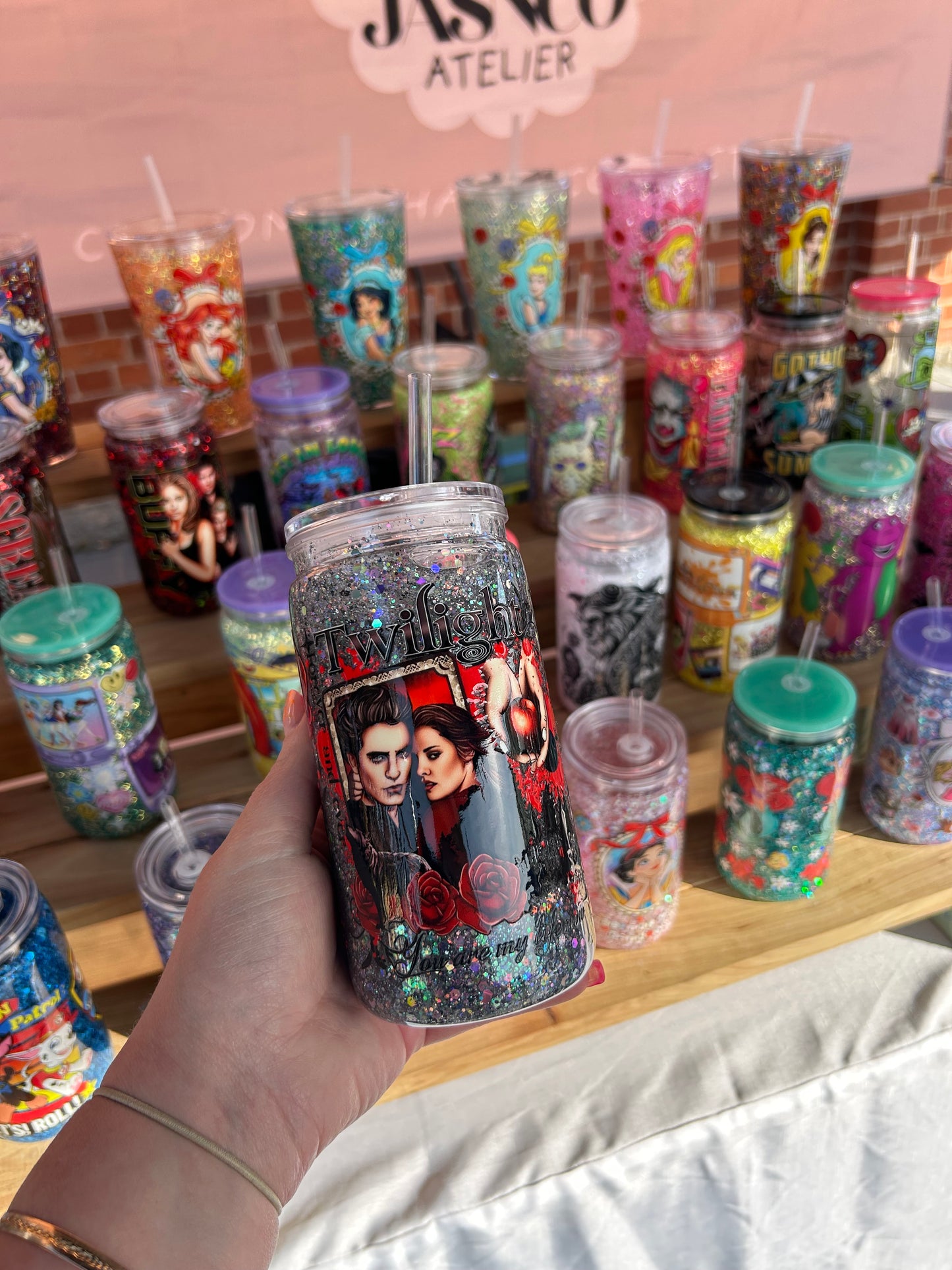 Twilight Double Walled Acrylic Cup W/ lid & straw