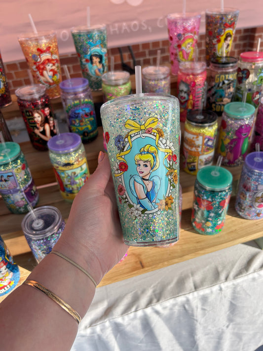 Cinderella Stadium 16oz Double Walled Acrylic Cup W/ lid & straw