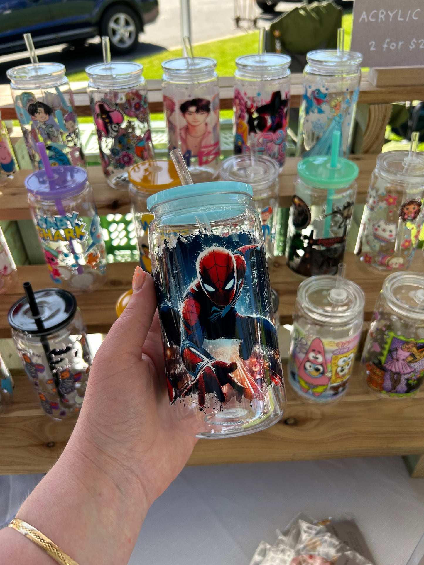 Spider-Man - 16oz Acrylic Cup W/acrylic lid & straw