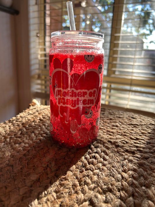 Mother of Mayhem Glitter Tumbler
