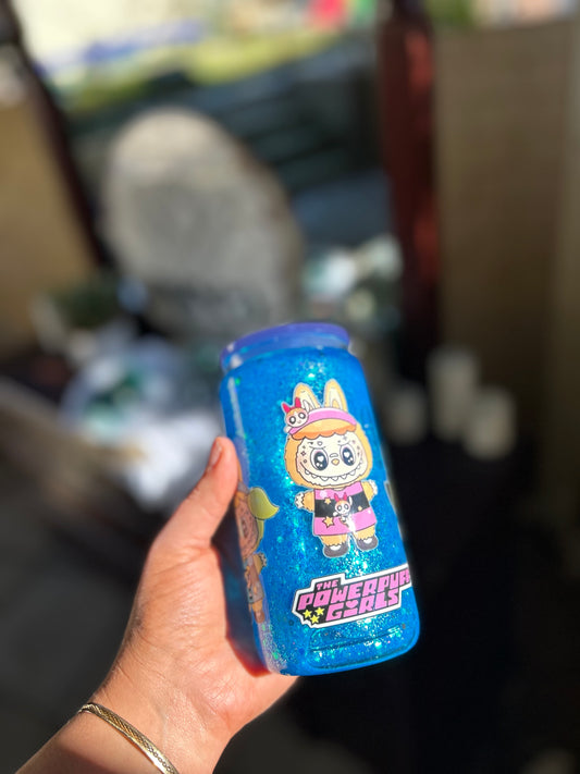 Labubu Powerpuff Girls Snowglobe Tumbler
