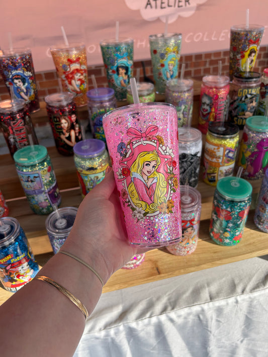 Aurora Stadium 16oz Double Walled Acrylic Cup W/ lid & straw