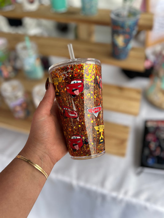 Lightning Stadium 16oz Double Walled Acrylic Cup W/ lid & straw