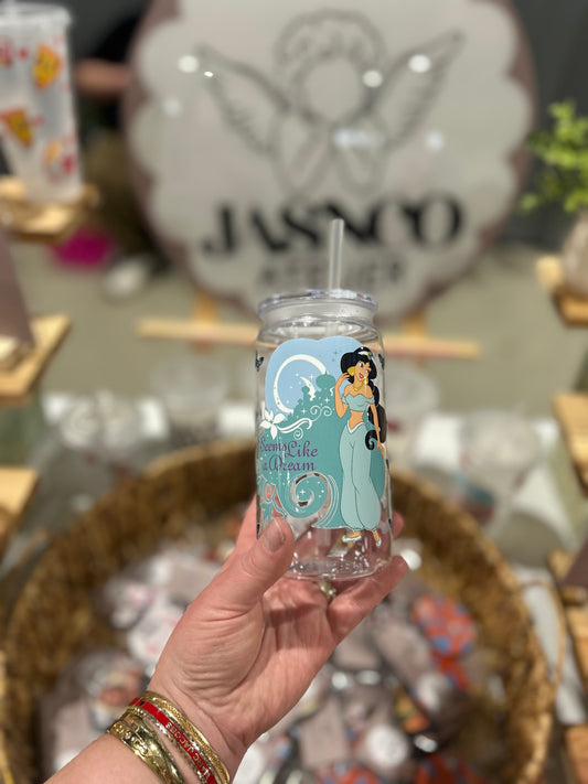 Princess Jasmine Acrylic Tumbler W/lid & straws