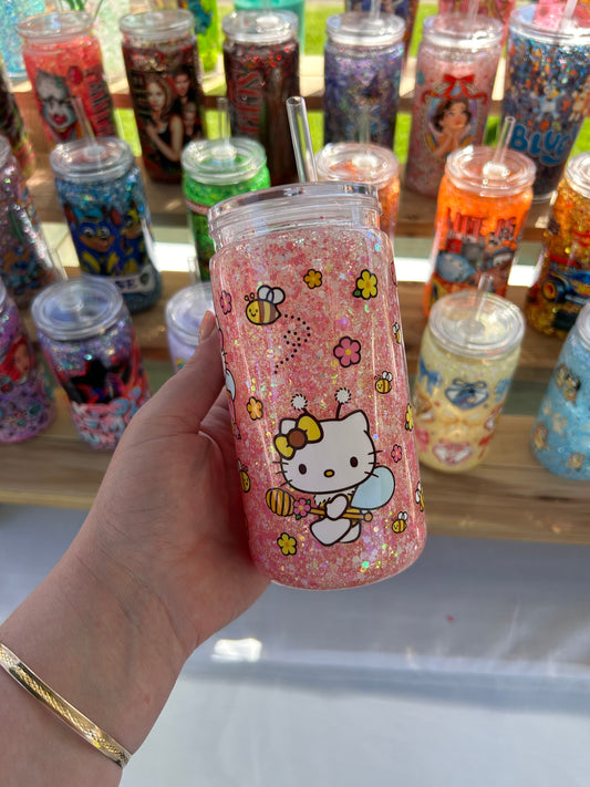 Hello Kitty Double Walled Acrylic Cup W/ lid & straw