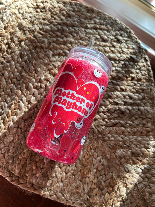 Mother of Mayhem Glitter Tumbler