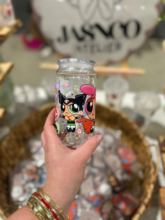 Powerpuff Girls Acrylic Tumbler w/lid & straw