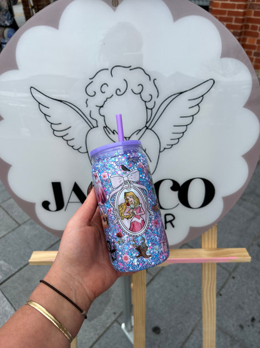 Aurora Double Walled Acrylic Cup W/ lid & straw