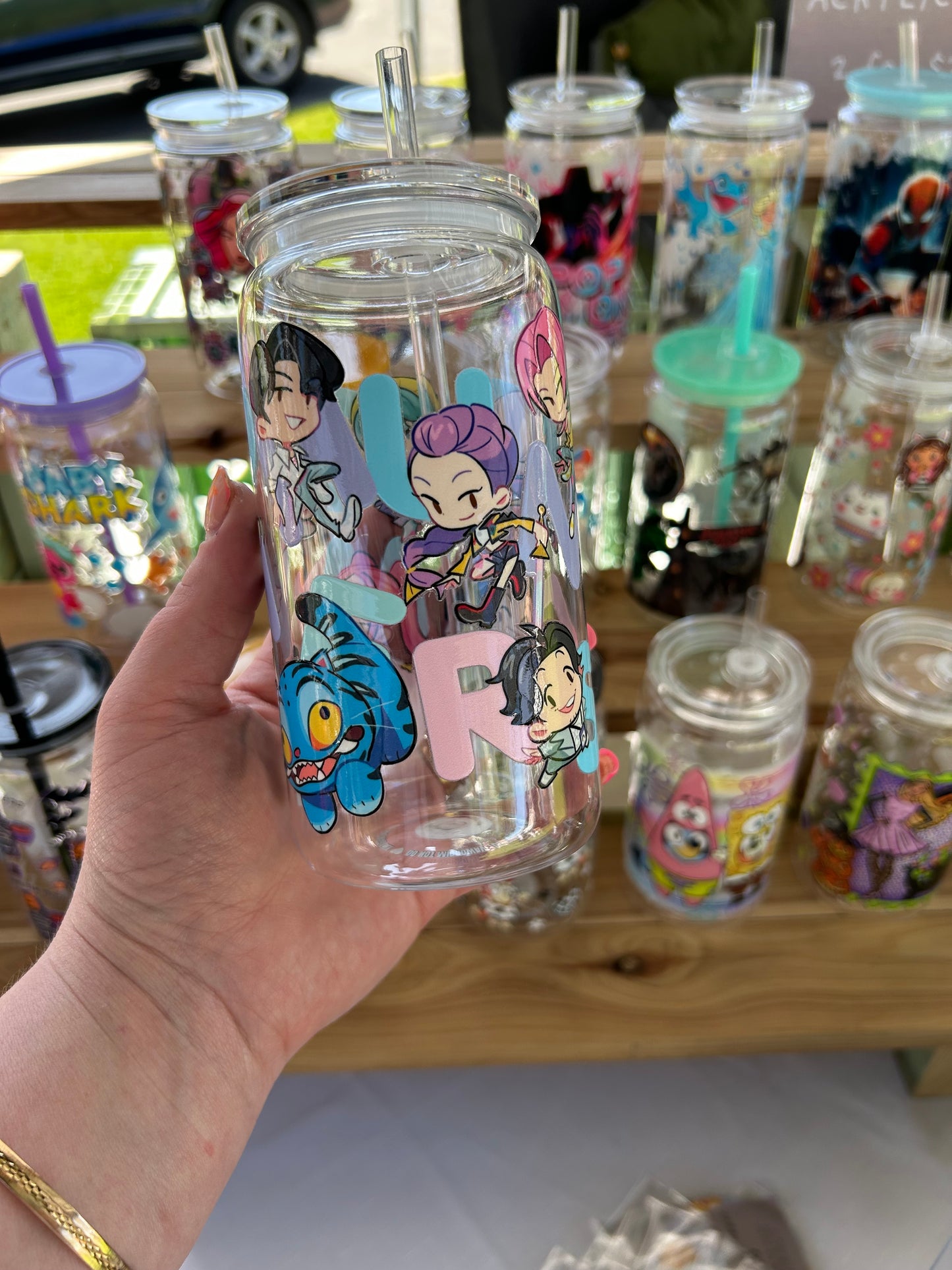 K-pop - 16oz Acrylic Cup W/acrylic lid & straw