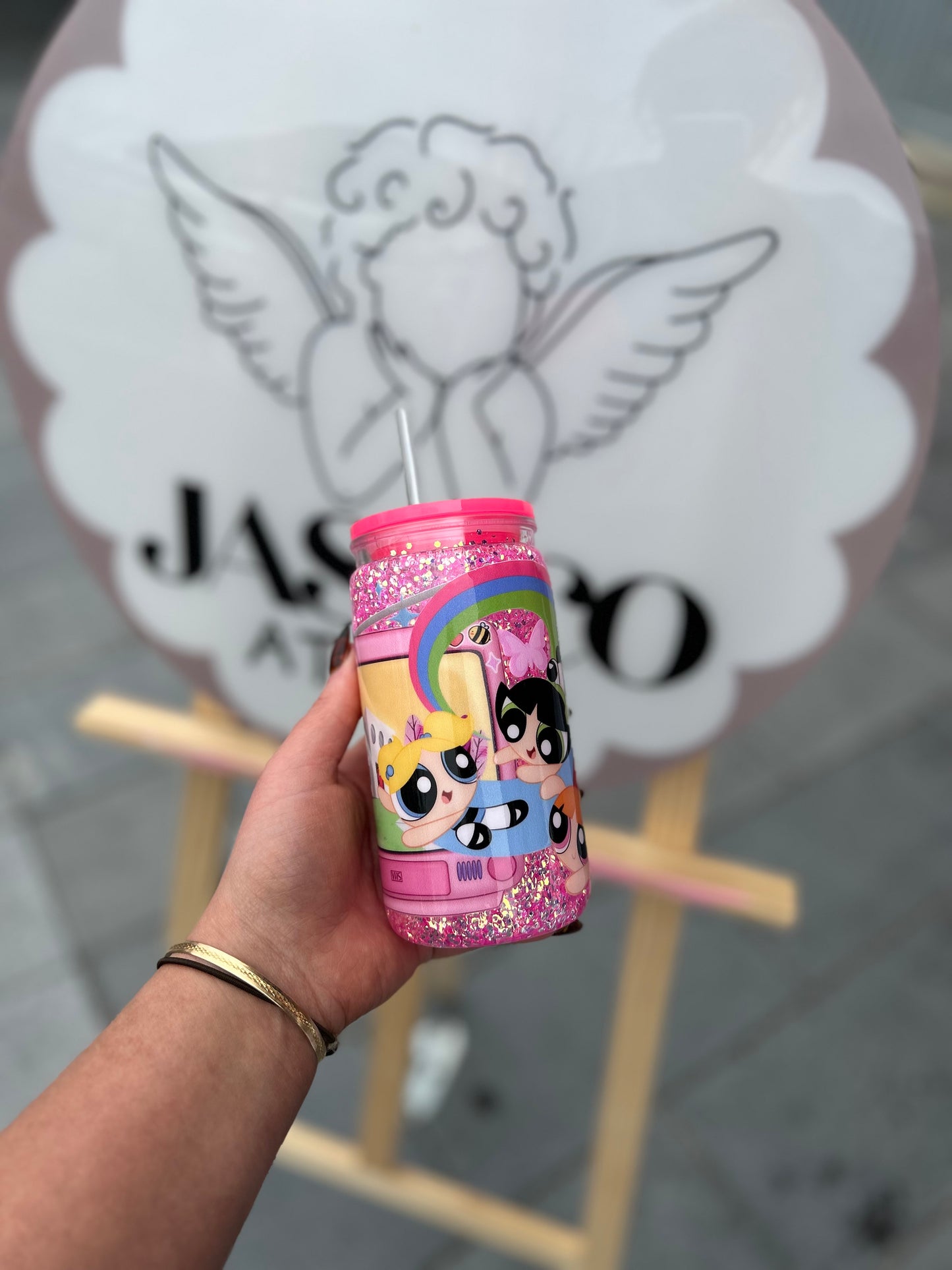 Powerpuff Nostalgia Double Walled Acrylic Cup W/ lid & straw