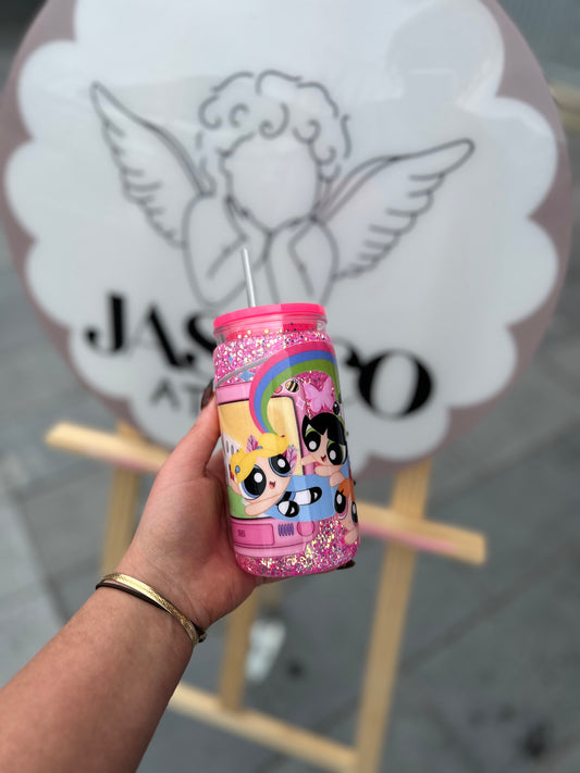 Powerpuff Nostalgia Double Walled Acrylic Cup W/ lid & straw