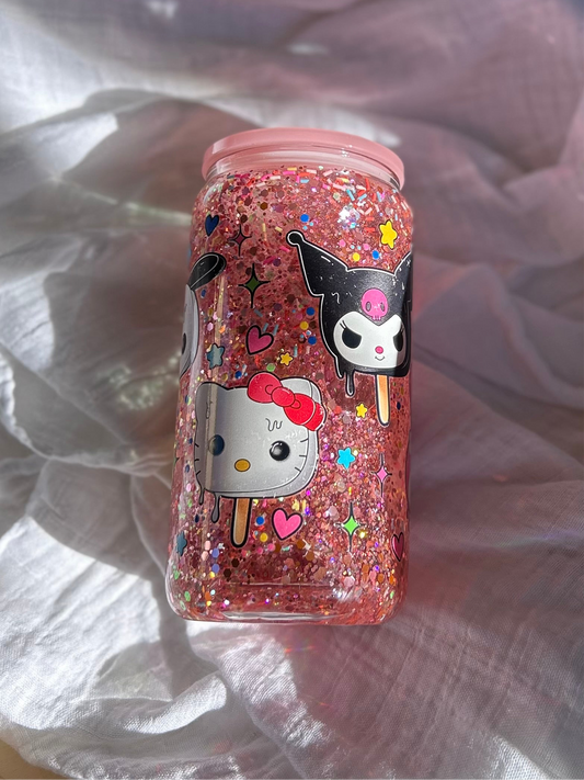 HK Popsicle Glass Snowglobe Tumbler