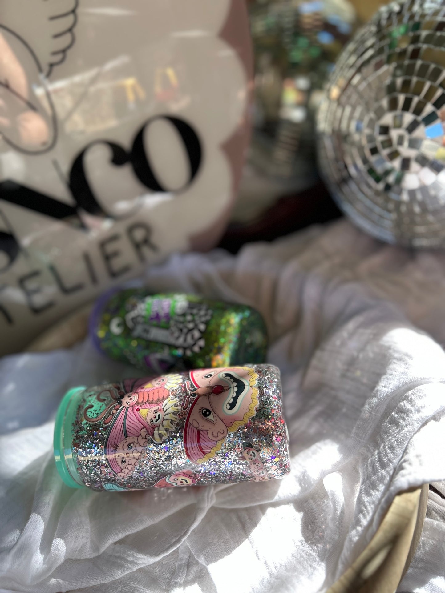 Creepy Clowns Glass Snowglobe Tumbler