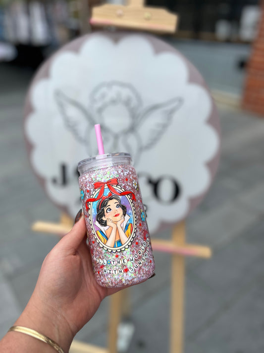 Sweet Snow Double Walled Acrylic Cup W/ lid & straw