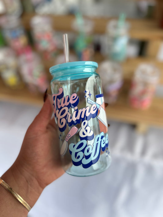 True Crime Acrylic Cup W/acrylic lid & straw