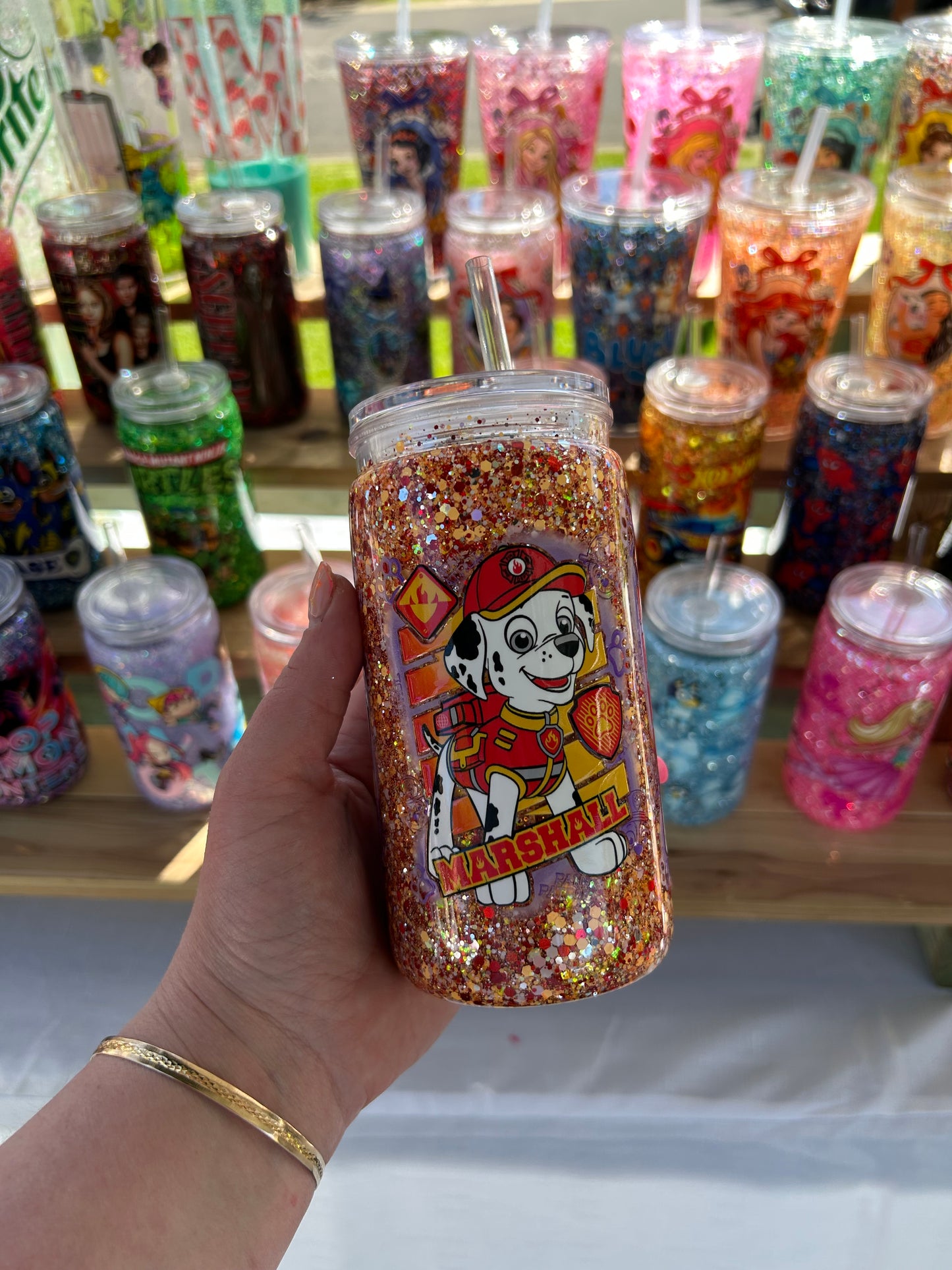 Marshall- Double Walled Acrylic Cup W/ lid & straw