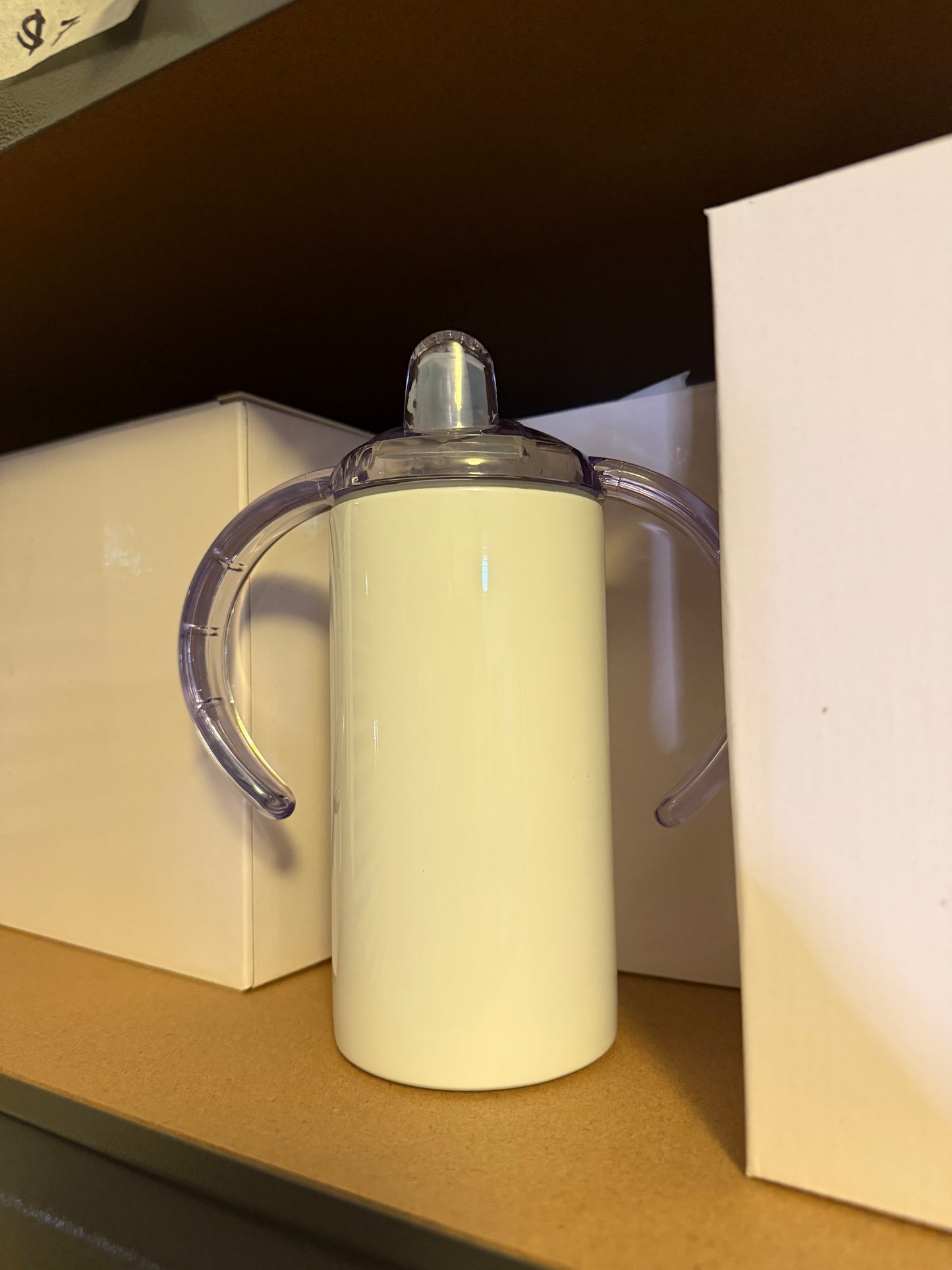 Blank 12oz Sublimation Glossy Sippy Cup - Additional Flat Lid